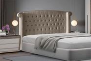 Cabeceira de Cama Box Toquio Casal Queen 160 cm Suede Capuccino Do Lar Móveis e Decoração