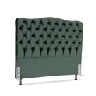 Cabeceira de Cama Box Viúva 128 cm Larhome Dunas Suede Veludo Verde Militar Cabeceira de Cama Box Viúva 128 cm Larhome Dunas Suede Veludo Verde Militar