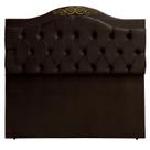Cabeceira De Cama Casal Capitone Provençal Detalier Suede Marrom 120 RBL