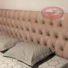 Cabeceira de cama casal padrão em capitoné