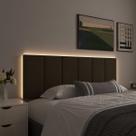 Cabeceira de Cama Casal Queen Com LED 1,60 cm Tecido Linho