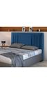 Cabeceira de cama de casal na cor bege ,marrom ,contém 2 de cada