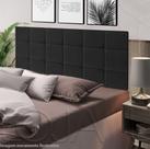 Cabeceira de Cama Estofada Cama de Casal Bia Requinte Luxo Wood Calipha Intense Classic 1,40 Grafite