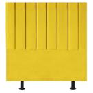 Cabeceira De Cama Solteiro Box 100 Cm Taís Suede amarelo