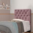 Cabeceira de Cama Solteiro para Box em Veludo 126x90x10cm Simbal Embaixatriz