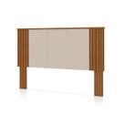 Cabeceira de Casal 100% Mdf 123cm X 175cm Duo Marrom Freijó/Off White