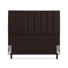 Cabeceira De Casal Carla 140 cm Com Frame Em Couro Marrom
