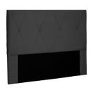 Cabeceira de Casal Decorativa 1,40M Yves Suede Preto G63 - Gran Belo