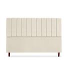 Cabeceira De Casal King Carla 195 cm Sem Frame Suede Bege