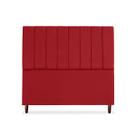 Cabeceira De Casal Queen Carla 160 cm Sem Frame Suede Vermelho
