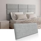 Cabeceira de parede Greymond King Light Grey Terry Cloth