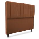 Cabeceira de quarto mavi 100cm em suede terracota
