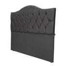 Cabeceira De Solteiro 88 Provençal Capitonê Suede Cinza 120Cm Altura RBL