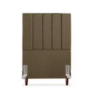 Cabeceira De Solteiro Carla 100 cm Com Frame Linho Marrom