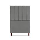Cabeceira De Solteiro Carla 100 cm Com Frame Suede Cinza