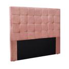 Cabeceira Decorativa Casal 1,40M Tropea Veludo Rosa G63 - Gran Belo