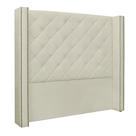 Cabeceira Decorativa Casal 1,64M Loewe PU Marfim G63 - Gran Belo