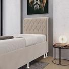Cabeceira Decorativa Estofada Bellatrix 90 para Cama de Solteiro Sued Bege Aradecor Cabeceira Decorativa Estofada Bellatrix 90 para Cama de Solteiro Sued Bege Aradecor