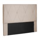 Cabeceira Decorativa Queen Size 1,60M Yves Suede Bege G63 - Gran Belo