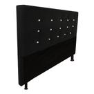 Cabeceira Diamante Cama Box Casal 140cm Suede Preto