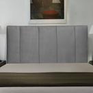 Cabeceira Donna Para Cama Box King 193 cm Suede Cinza M11 - D'Rossi