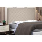Cabeceira Dubai Para Cama Box Queen 160 cm Suede Bege S04 - D'Rossi