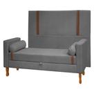 Cabeceira e Calçadeira Baú Box Casal King Size 195cm Bouclê