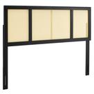Cabeceira Ergode Delmare Cane Woven King Black 198x4x57cm