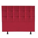 Cabeceira Espanha Cama Box Casal 195 cm Suede Vermelho