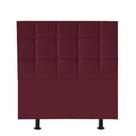 Cabeceira Espanha Cama Box solteiro 100 cm Suede Bordo