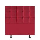Cabeceira Espanha Cama Box solteiro 100 cm Suede Vermelho