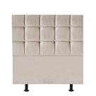 Cabeceira Espanha Cama Box solteiro 90 cm Suede Bege