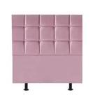 Cabeceira Espanha Suede 1.60cm Rosa - Arte Das Cabeceiras