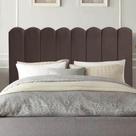 Cabeceira Estofada Alanis 195CM King Suede Marrom - D A DECOR