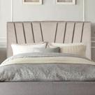 Cabeceira Estofada Bélgica 140cm Casal Para Cama Box Quarto material sintético Bege - Gat Magazine