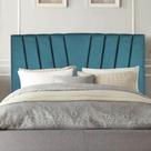 Cabeceira Estofada Bélgica 160cm Queen Size Para Cama Colchão Box Quarto Suede Azul Turquesa - Aurora Line