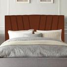 Cabeceira Estofada Bélgica 160CM Queen Suede Terracota - D A DECOR