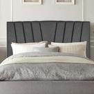 Cabeceira Estofada Bélgica 90cm Solteiro Para Cama Colchão Box Quarto Linho Cinza - Aurora Line