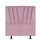 Cabeceira Estofada Bélgica 90cm Solteiro Para Cama Colchão Box Quarto Suede Rosa Bebê - Aurora Line