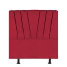 Cabeceira Estofada Bélgica 90cm Solteiro Para Cama Colchão Box Quarto Suede Vermelho - Aurora Line