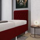 Cabeceira Estofada Bellatrix 90 para Cama de Solteiro Sued Vermelho Aradecor Cabeceira Estofada Bellatrix 90 para Cama de Solteiro Sued Vermelho Aradecor