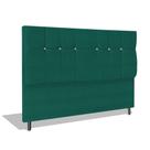 Cabeceira Estofada Box Casal Encosto Para Cama Audi X1 144x126 Azul Turquesa