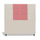 Cabeceira Estofada Box Casal Encosto Para Cama Barcelona 144x126 Composê Bege/ Rosa JBE Móveis Cabeceira Estofada Box Casal Encosto Para Cama Barcelona 144x126 Composê Bege/ Rosa JBE Móveis