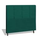 Cabeceira Estofada Box Casal Encosto Para Cama Hylux 144x126 Azul Turquesa