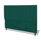 Cabeceira Estofada Box Casal Encosto Para Cama Leblon 144x126 Azul Turquesa JBE Móveis