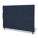 Cabeceira Estofada Box Casal Encosto Para Cama Madri 144x126 Azul Marinho JBE Móveis Cabeceira Estofada Box Casal Encosto Para Cama Madri 144x126 Azul Marinho JBE Móveis