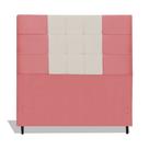 Cabeceira Estofada Box Casal Encosto Para Cama Maveric 144x126 Composê Rosa/Bege