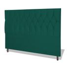 Cabeceira Estofada Box Casal Encosto Para Cama Ram 1500 144x126 Azul Turquesa