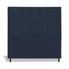Cabeceira Estofada Box Casal King Size Encosto Para Cama Maveric 195x126 CM Azul Marinho