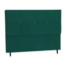 Cabeceira Estofada Box Solteiro Encosto Para Cama Civic 94x126 Azul Turquesa